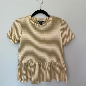Peplum Striped Top